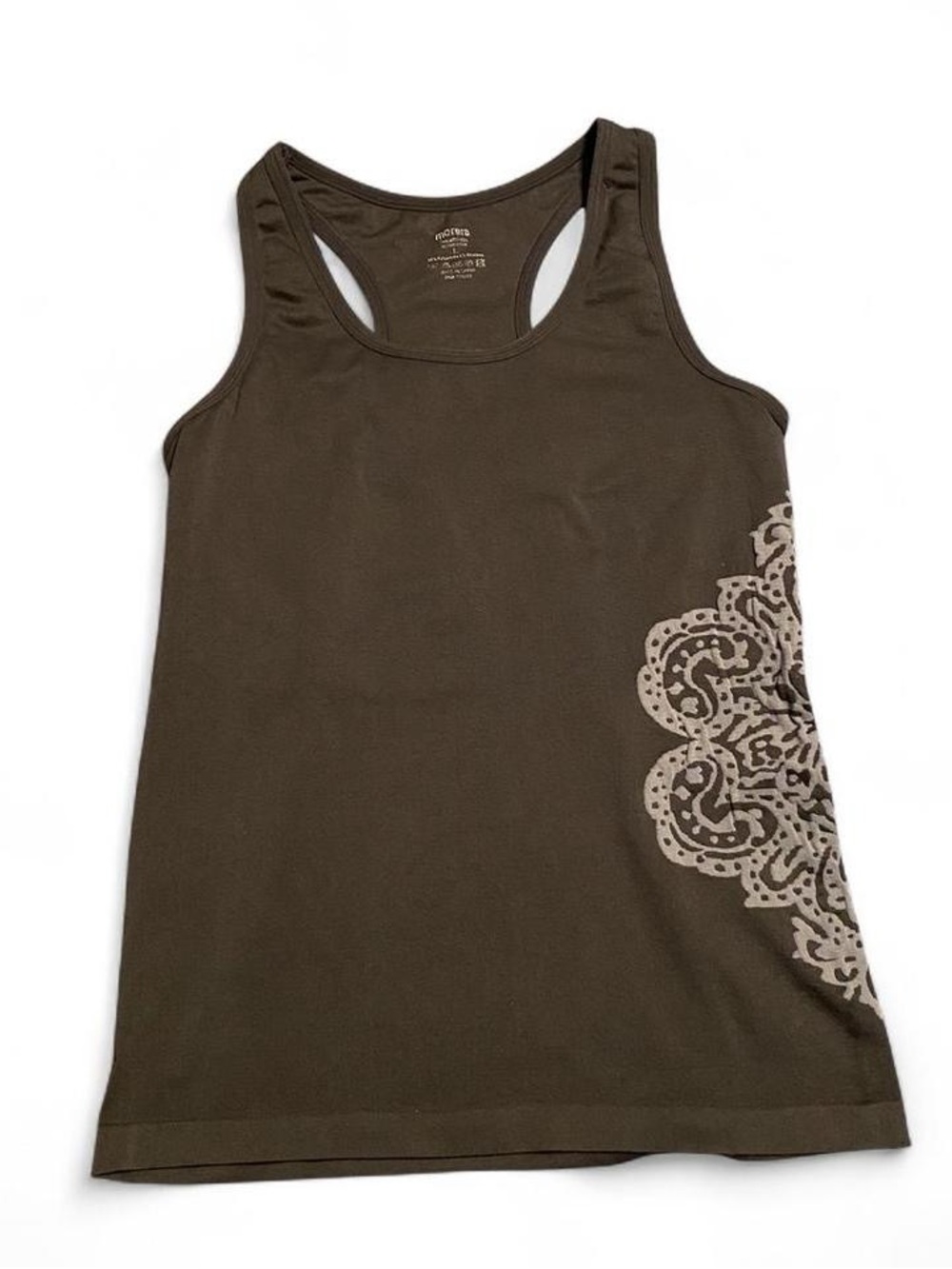 Women’s Racerback Yoga Tank Top with Side Lace/Mandala Design